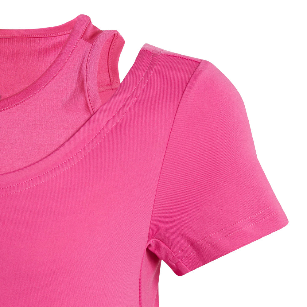 Adidas | Girls Hiit Aeroready Tee (Semi Lucid Fuchsia/White)