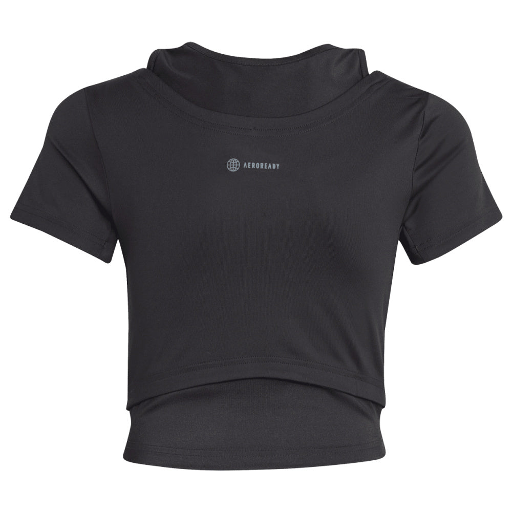 Adidas | Girls Hiit Aeroready Tee (Black/White)