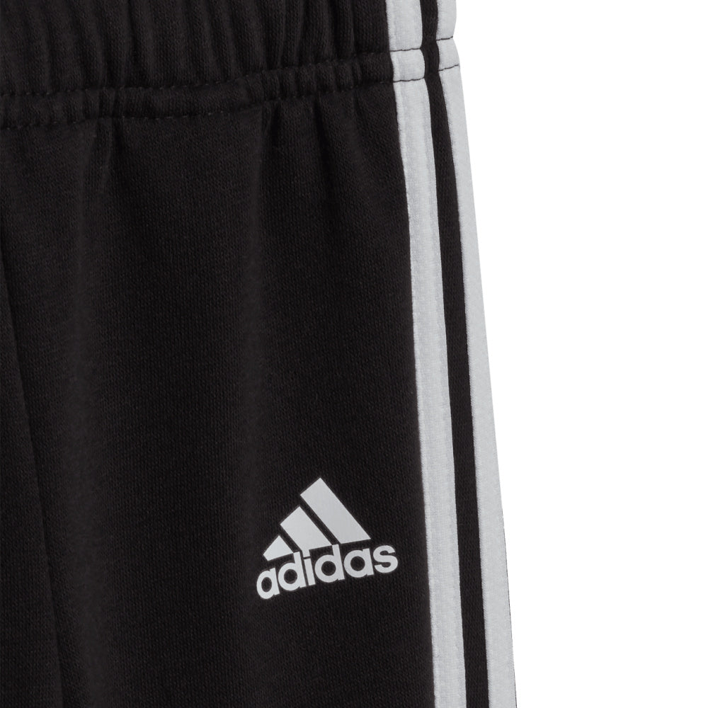 Adidas | Infants Essentials 3-Stripes Full-Zip Jogger Set (Black/White)