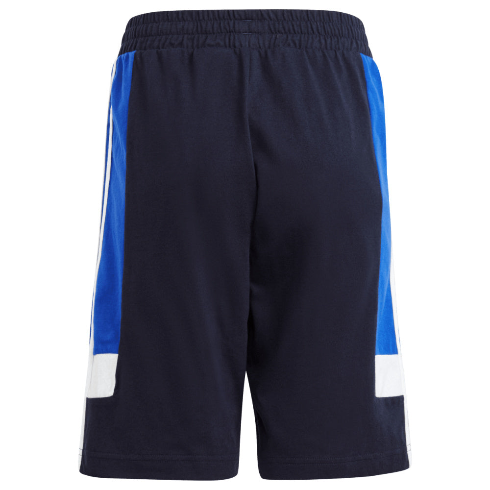 Adidas | Kids Colourblock 3-Stripes Shorts (Legend Ink/Blue/White)
