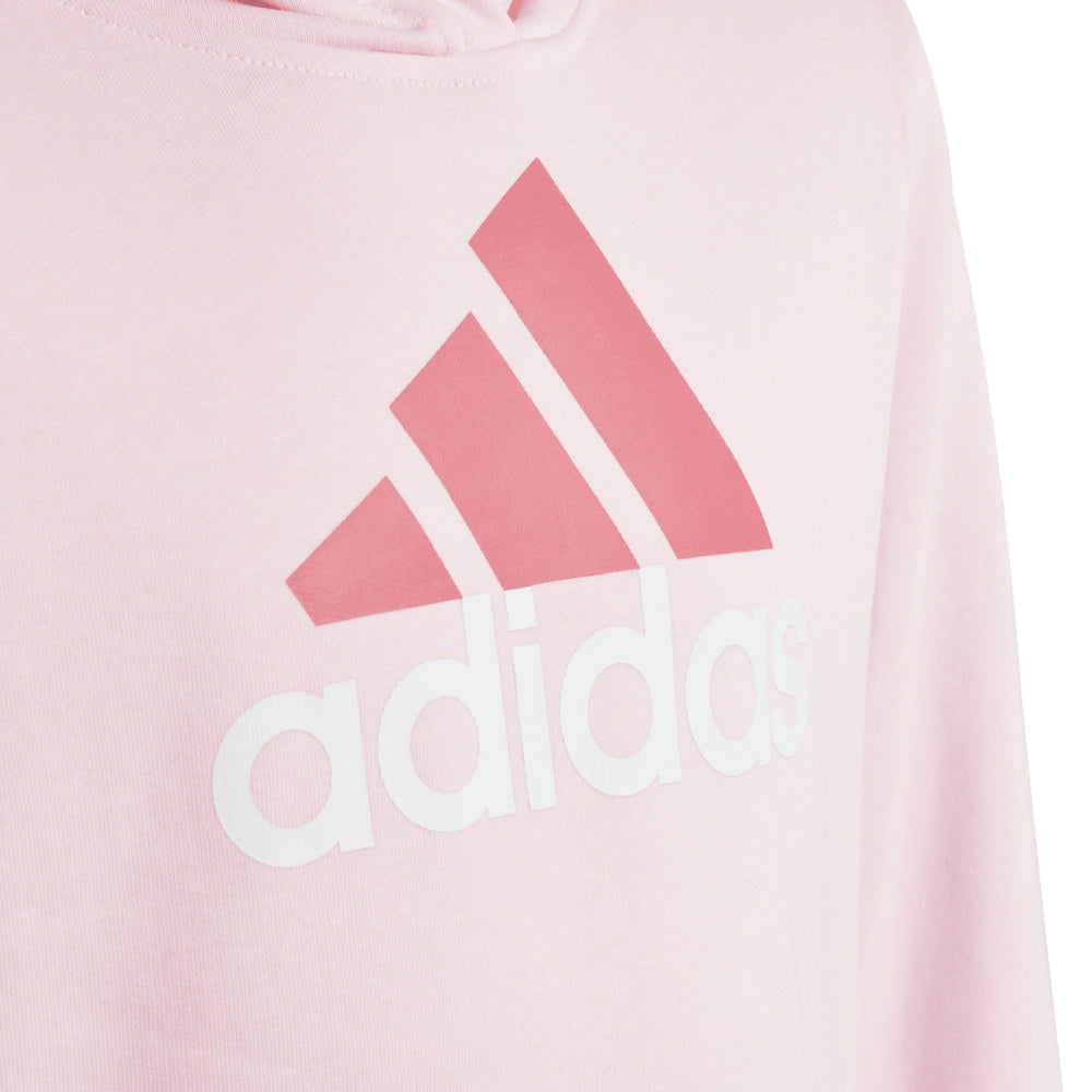 Adidas | Kids Essentials 2-Colour Big Logo Hoodie (Clear Pink/Preloved Fuchsia/White)