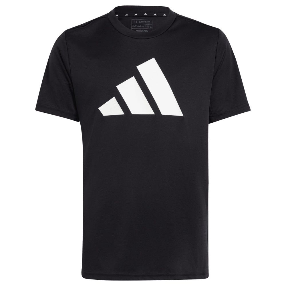 Adidas | Kids Train Essentials Aeroready Logo Tee (Black/White)