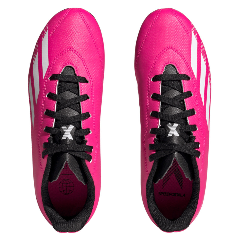 Adidas | Kids X Speedportal.4 Flexible Ground Boots (Team Shock Pink/White/Black)