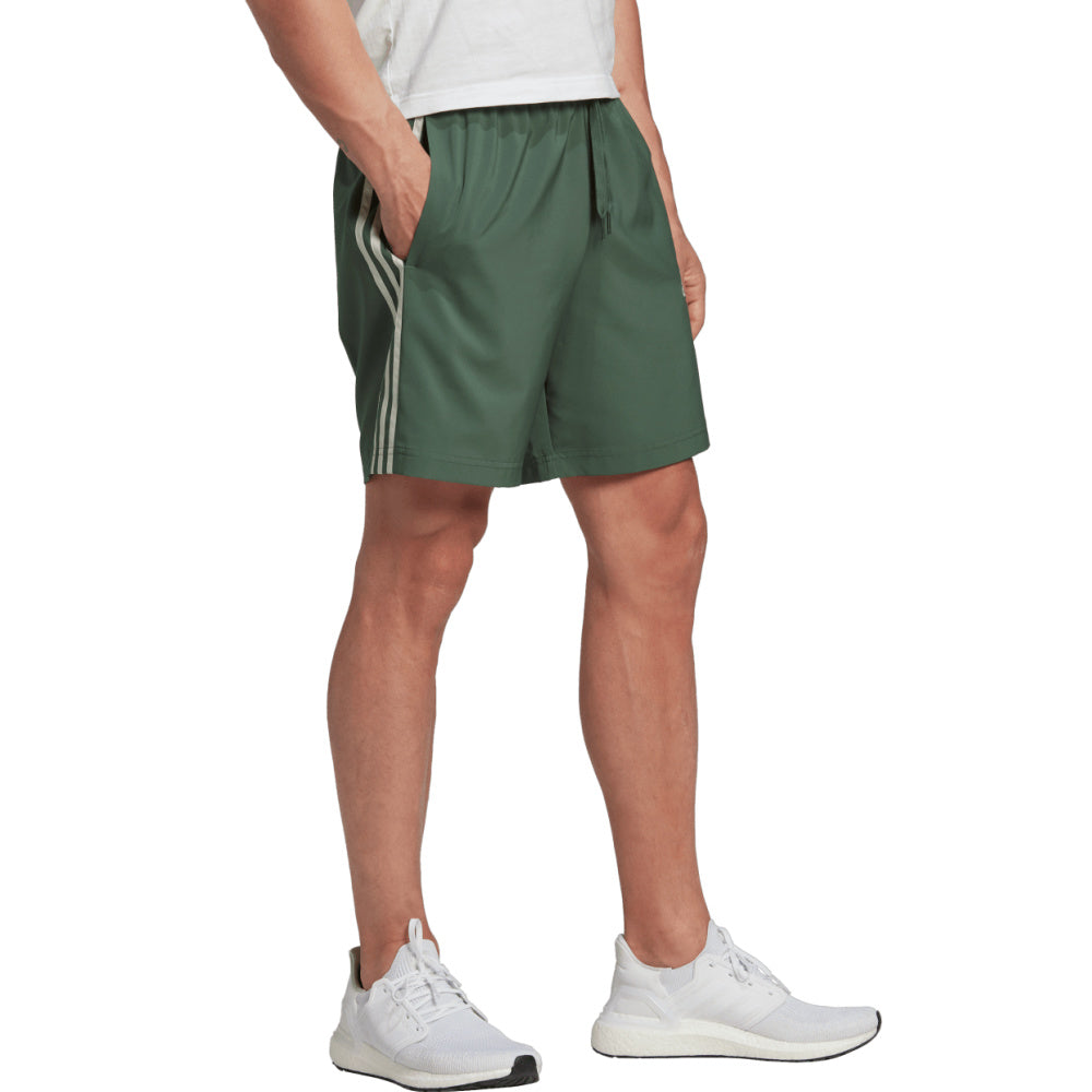 Adidas | Mens Aeroready Essentials Chelsea 3-Stripes Shorts (Green Oxide/Linen Green)