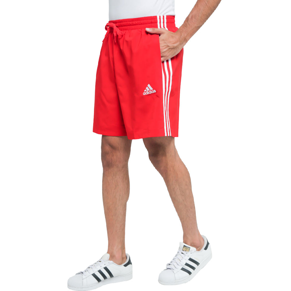 Adidas | Mens Aeroready Essentials Chelsea 3-Stripes Shorts (Scarlet/White)