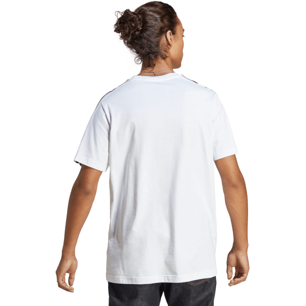 Adidas | Mens Essentials 3-Stripes Single Jersey Tee (White/Black)
