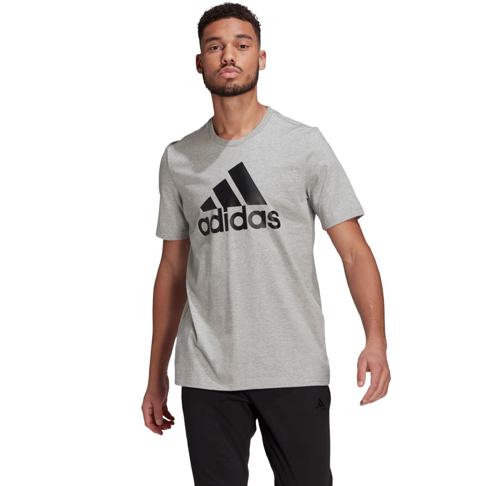 Adidas | Mens Essentials Big Logo Tee (Grey/Black)