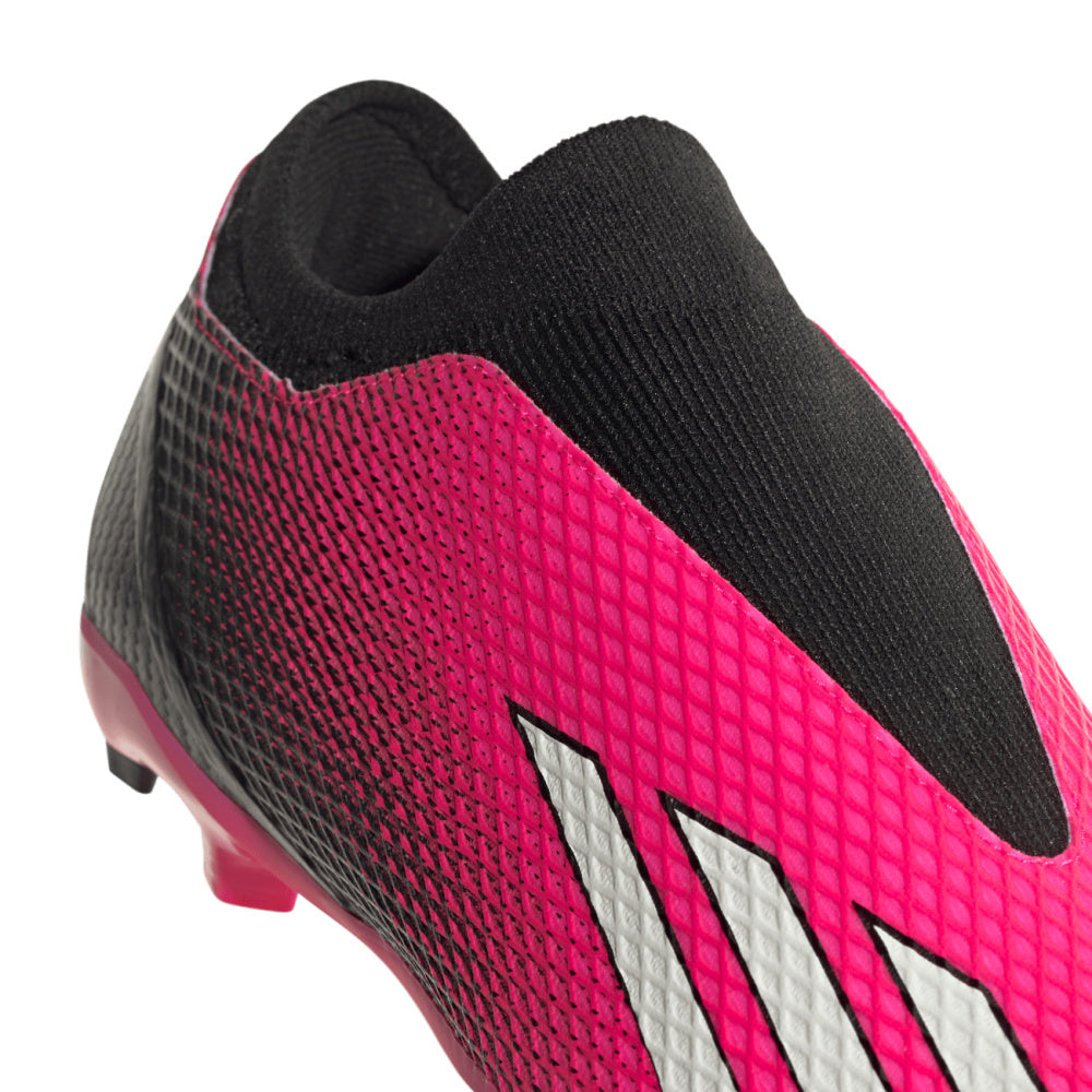 Adidas | Unisex X Speedportal.3 Laceless Firm Ground Boots (Team Shock Pink/Zero Metallic/Black)