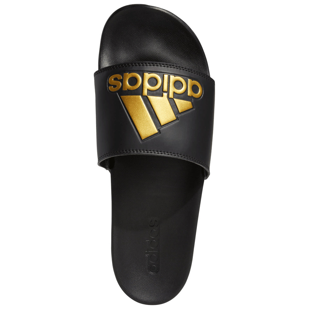 Adidas | Unisex Adilette Comfort Logo Slides (Black/Gold Metallic)