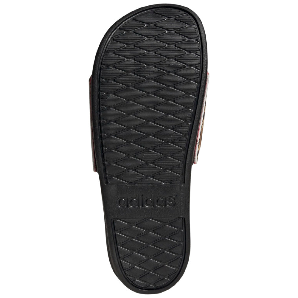 Adidas | Womens Adilette Comfort Logo Slides (Black/Beam Pink)