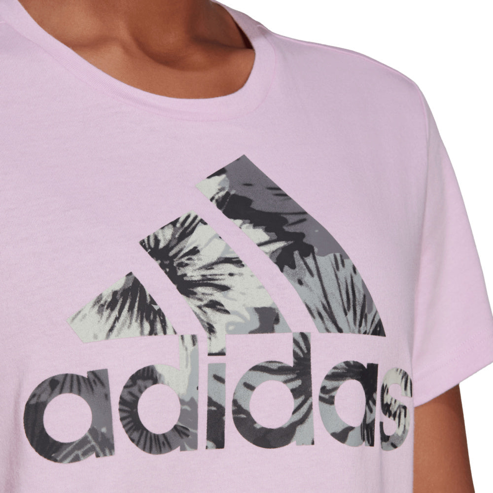 Adidas | Womens Allover Print Regular Tee (Bliss Lilac/Multicolour)