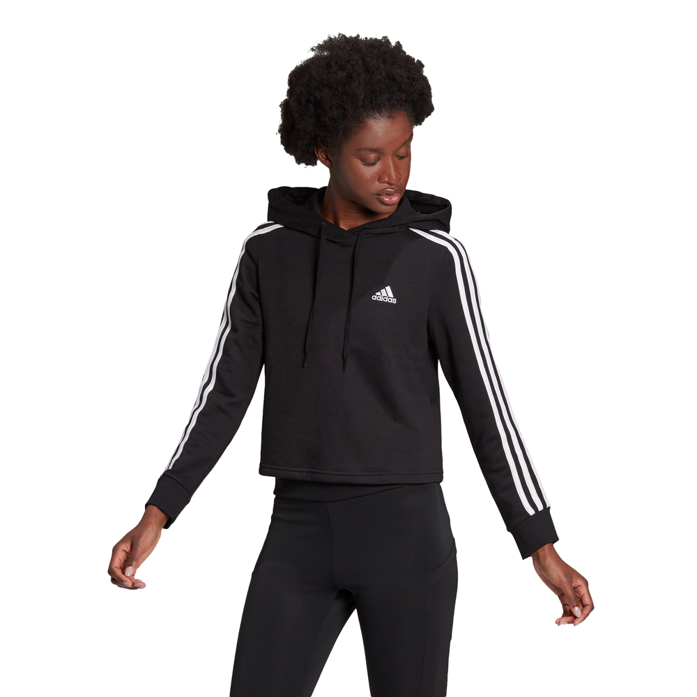 Adidas women's cropped clearance hoodie