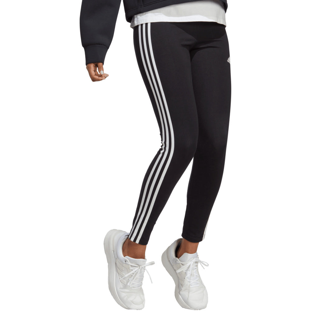 Adidas | Womens Essentials 3-Stripes High-Wasited Leggings (Black/White)