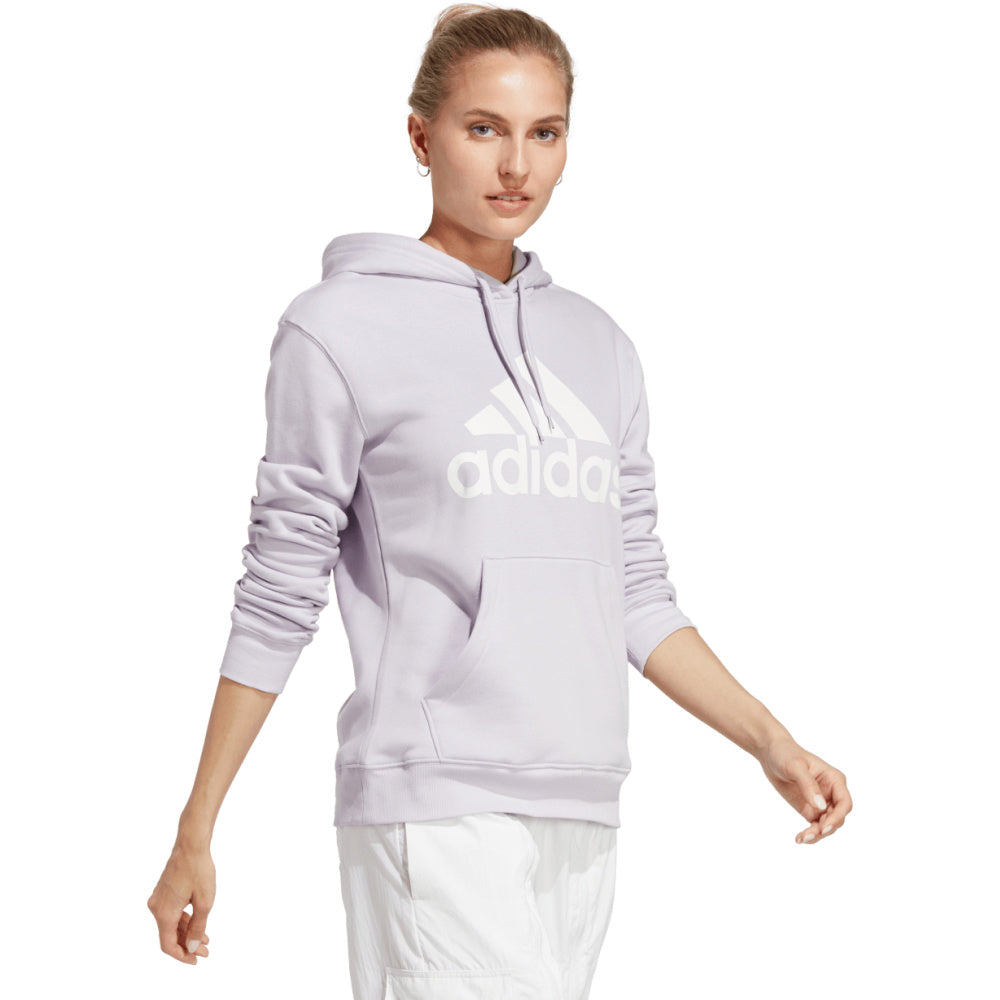 Adidas | Womens Essentials Big Logo Fleece Hoodie (Silver Dawn/White)