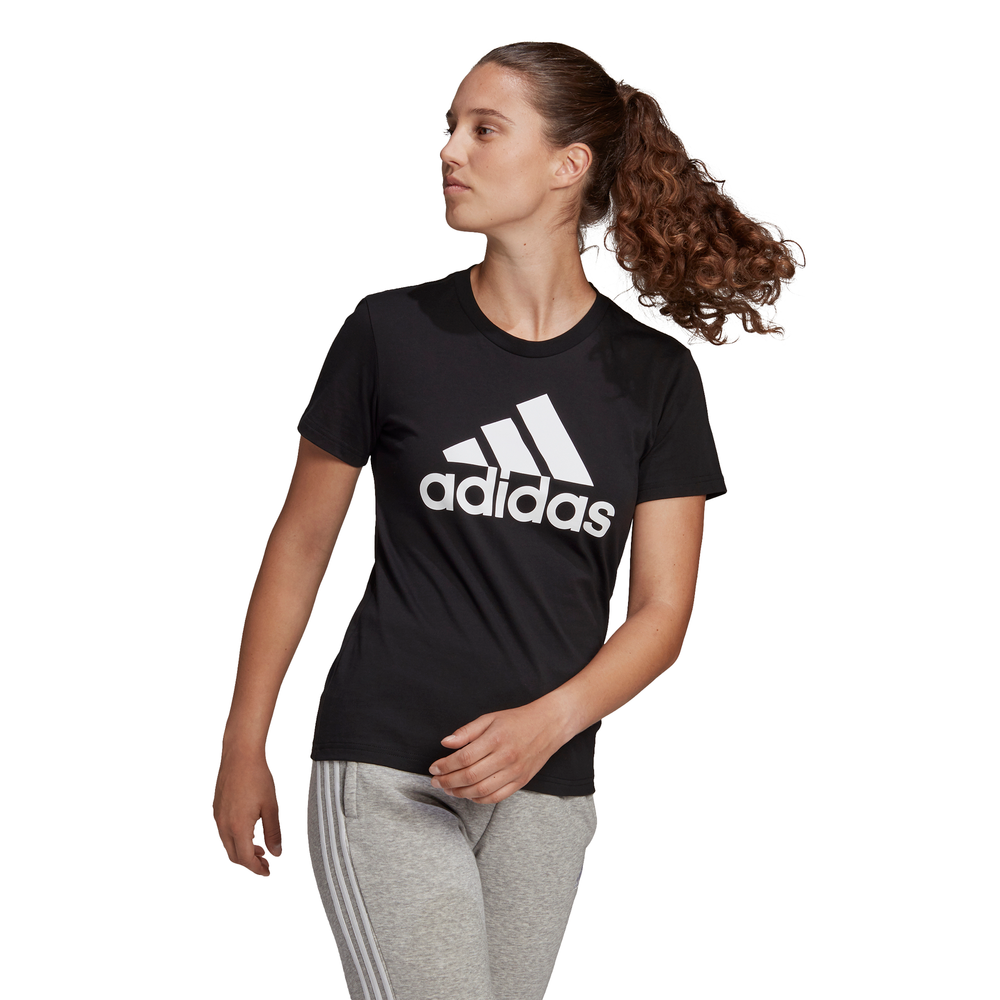 Adidas | Womens Essentials Logo Tee (Black/White)