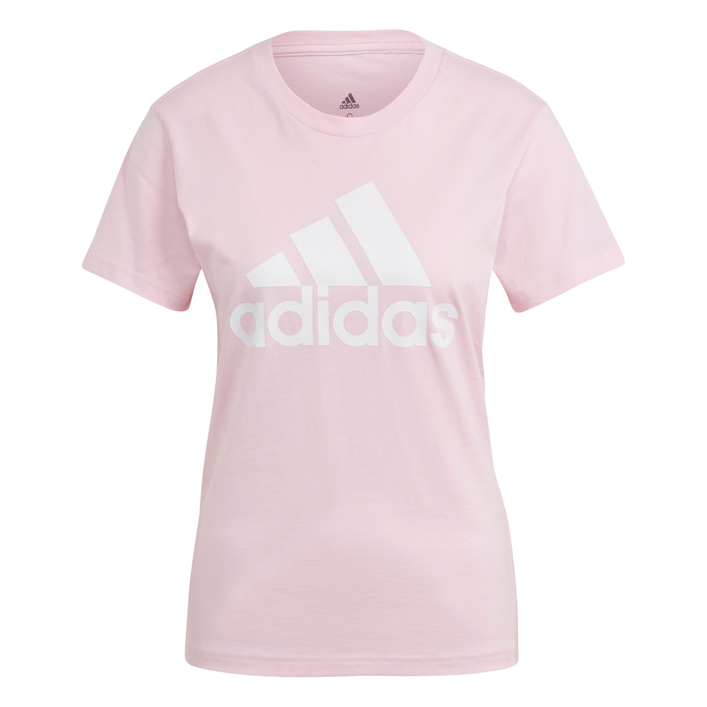 Adidas | Womens Essentials Logo Tee (Pink/White)