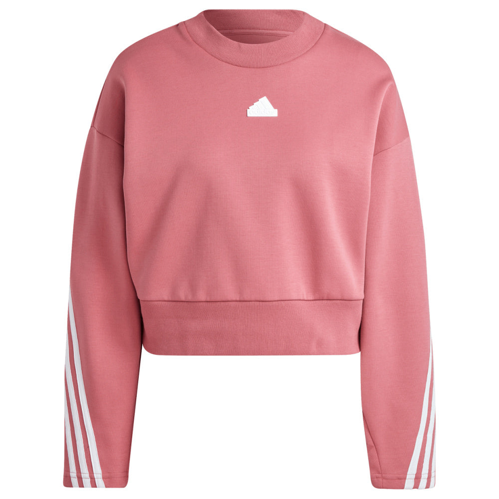 Adidas | Womens Future Icons 3-Stripes Sweatshirt (Pink Strata/White)