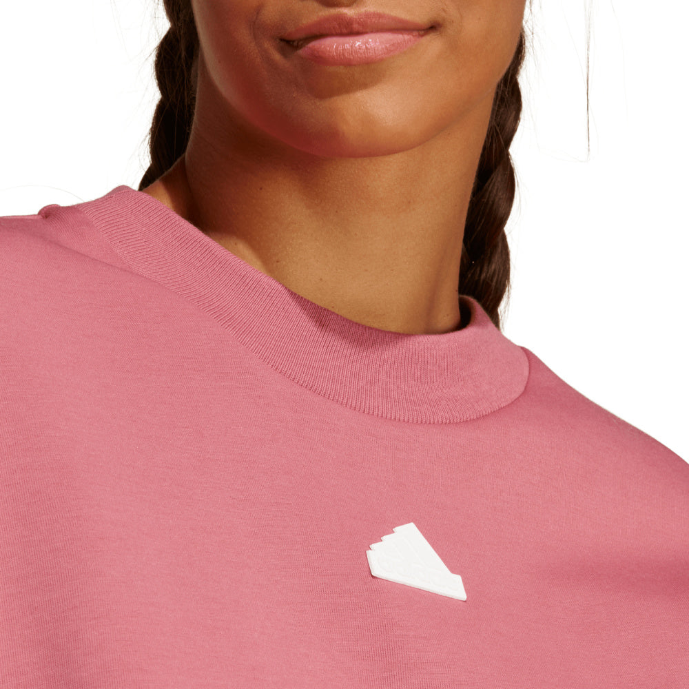アディダス |レディース Future Icons 3 ストライプ スウェットシャツ (ピンク Strata/ホワイト)