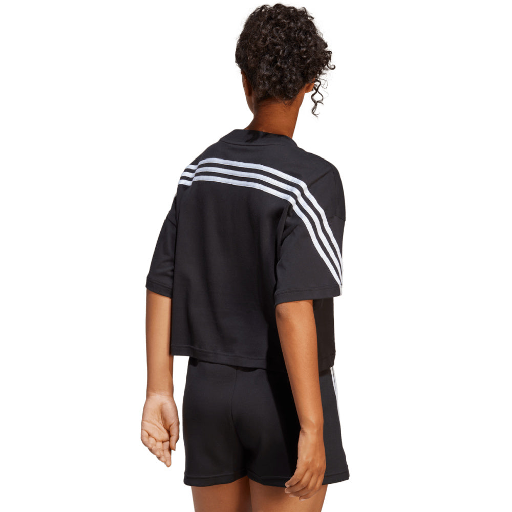 Adidas | Womens Future Icons 3-Stripes Tee (Black/White)