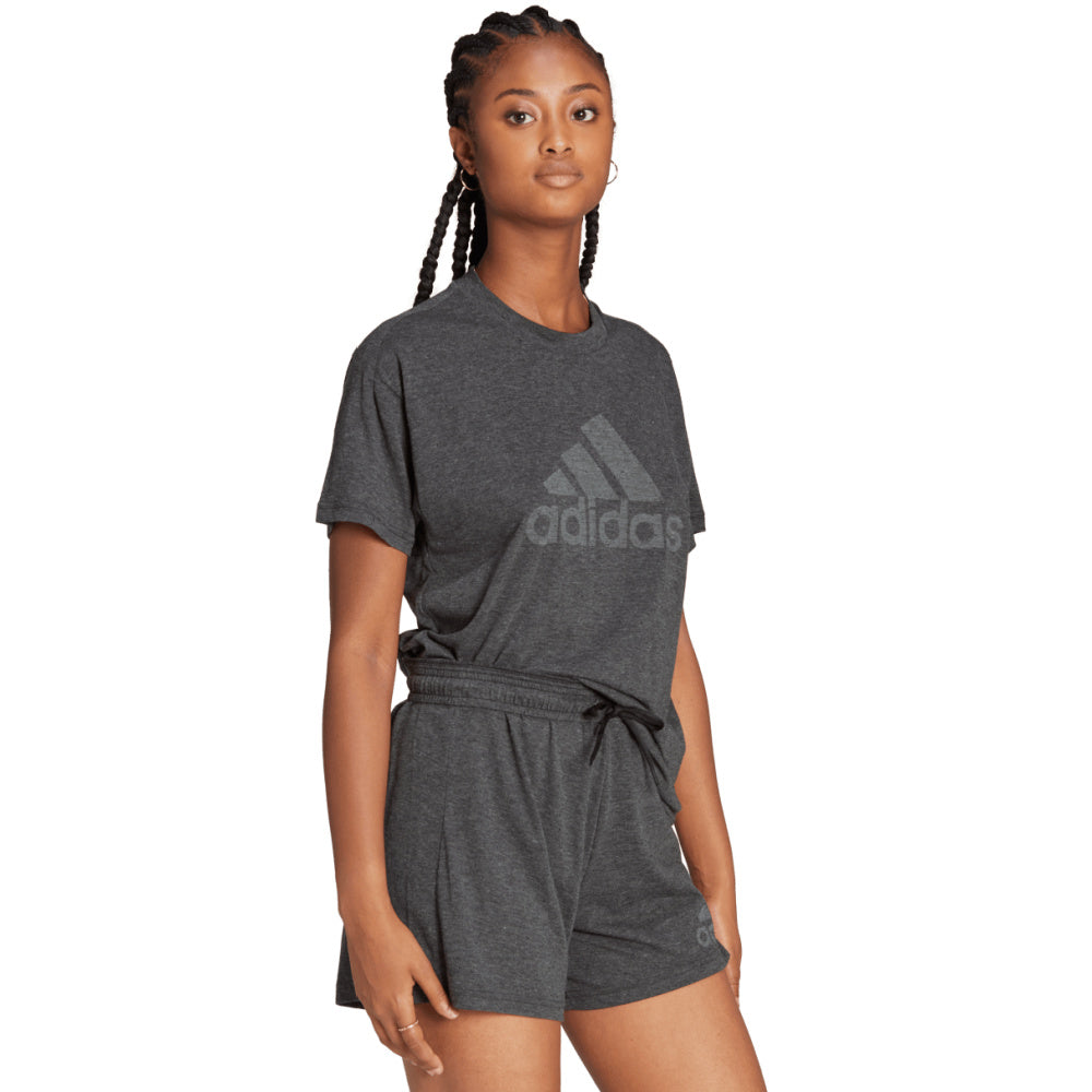 Adidas | Womens Future Icons Winners 3.0 Tee (Black Melange/Grey)