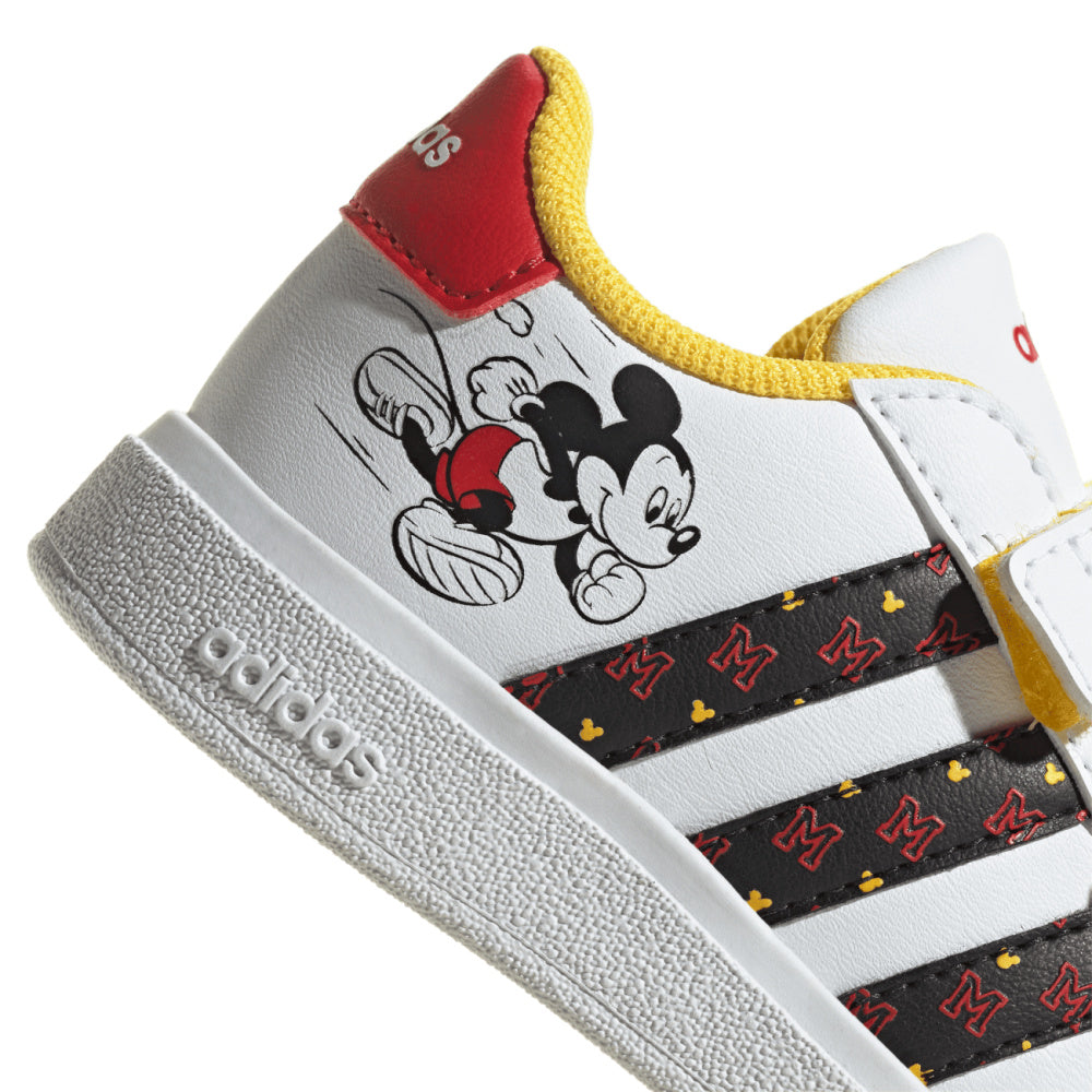 Adidas | Infants Adidas X Disney Grand Court Mickey (White/Black/Scarlet)