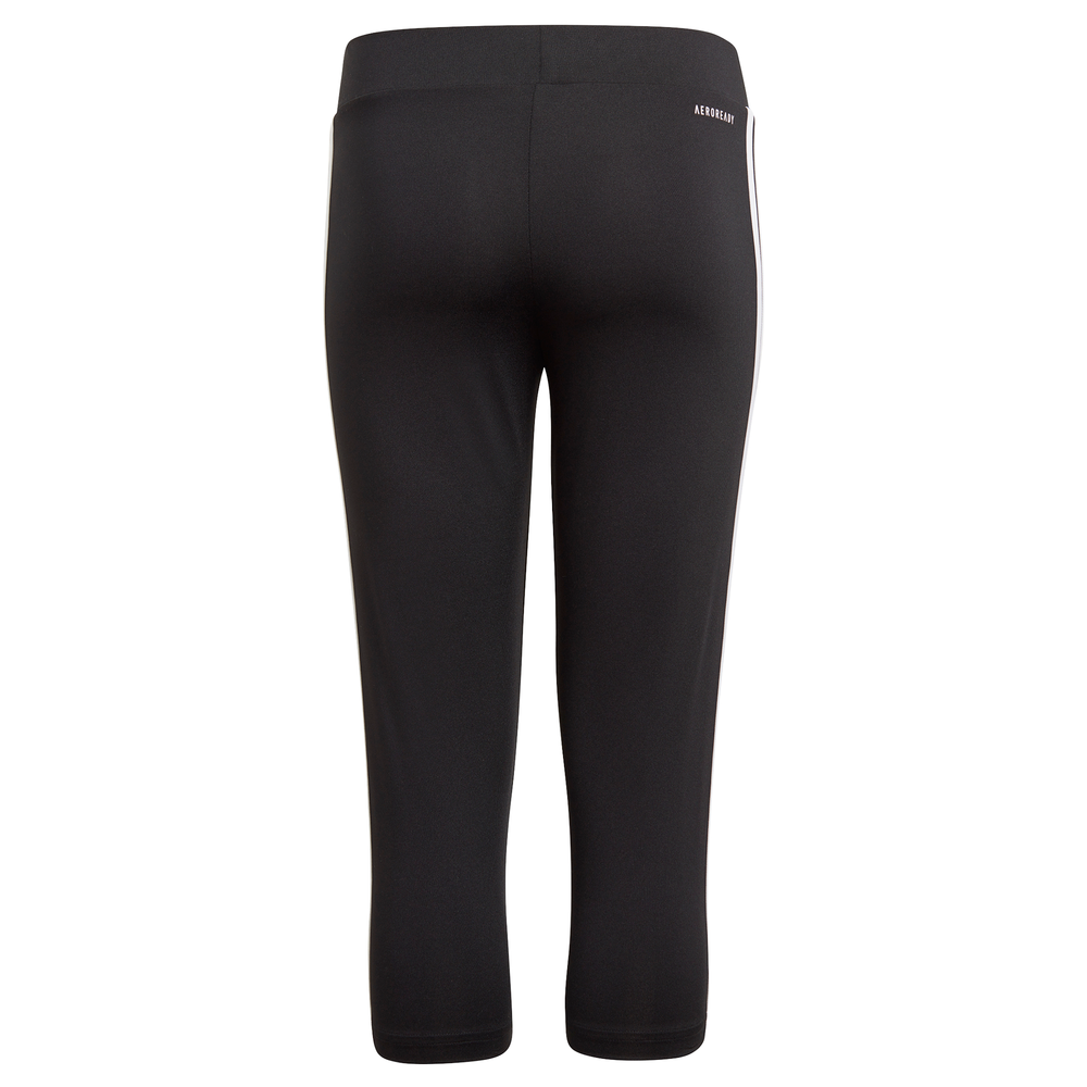 Adidas | Youth Girls Designed 2 Move 3-Stripes 3/4 Tights (Black/White)