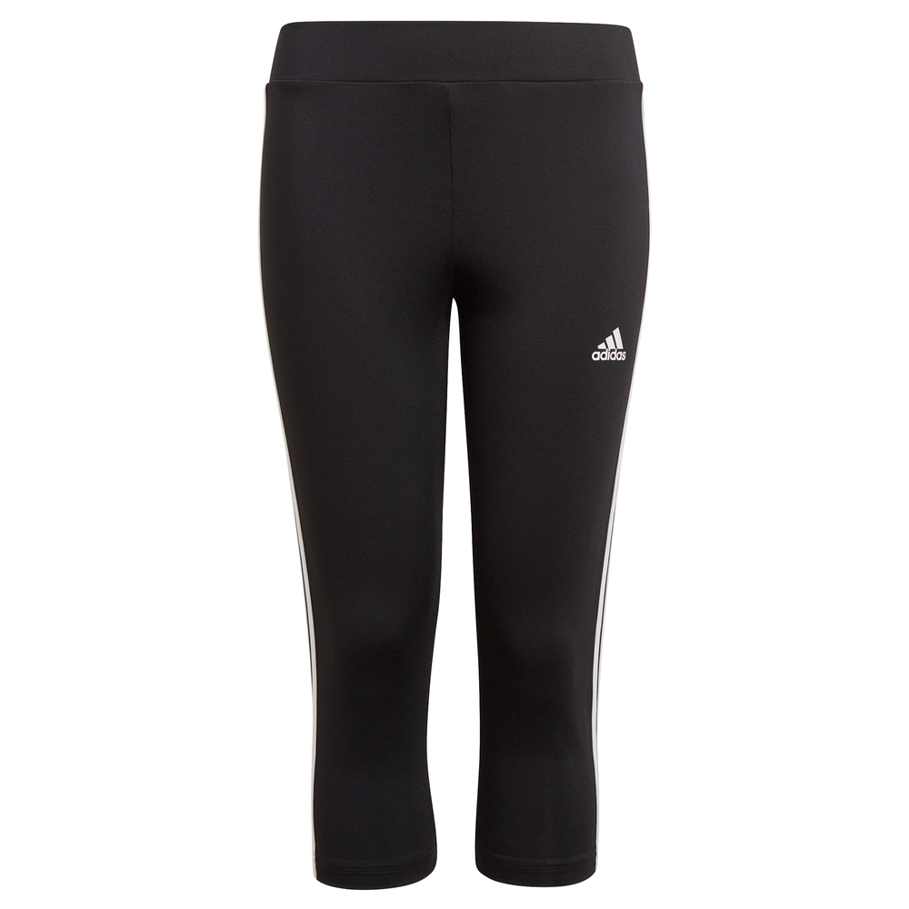Adidas | Youth Girls Designed 2 Move 3-Stripes 3/4 Tights (Black/White)