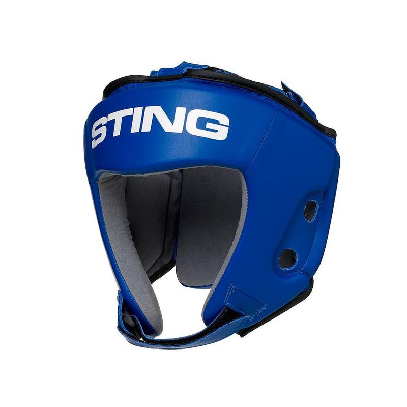 Sting | Competition Leather Head Guard Blue | Aiba Approved
