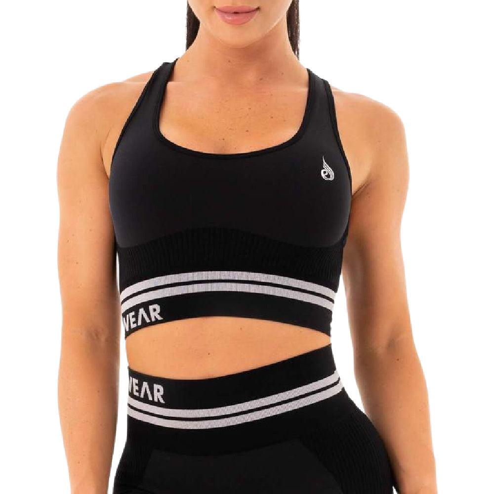 Ryderwear | Womens Freestyle Seamless Longline Sports Bra (Black)