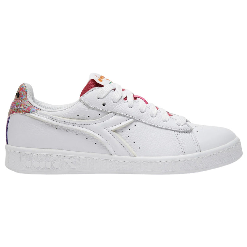 Diadora Womens Game Leather Low Chrome Fluo (Optical White