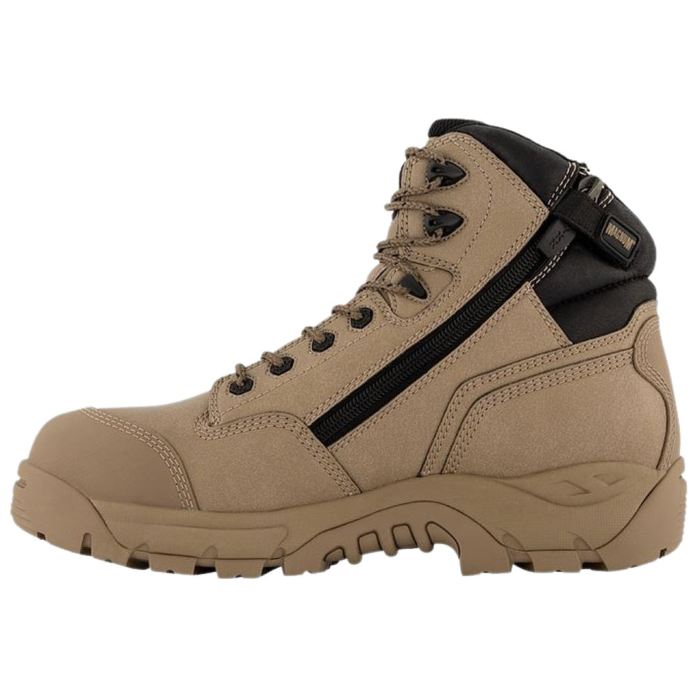 Magnum | Mens Precision Max Side-Zip Composite Toe Water Proof Boot (Stone)