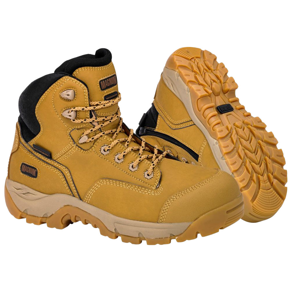 Magnum | Mens Precision Max Side-Zip Composite Toe Water Proof Wide Fit Boot (Wheat)