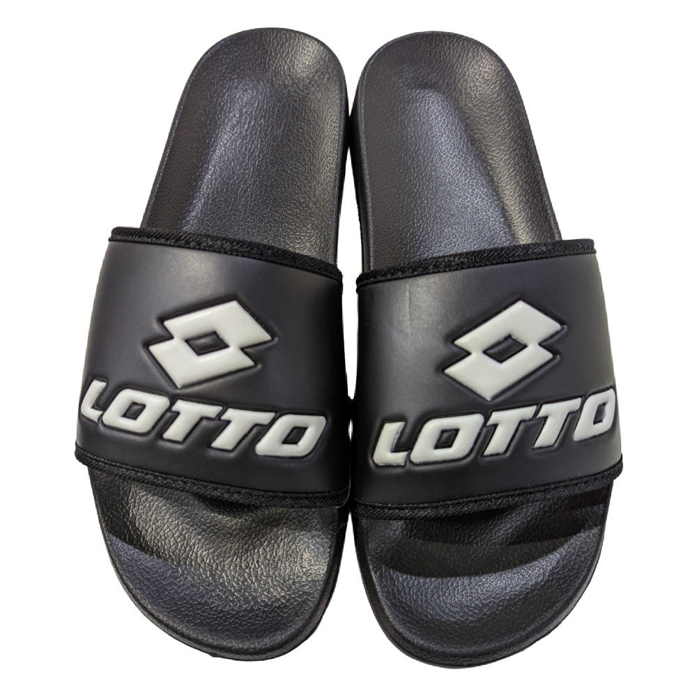 Lotto Unisex Slides (Black/White) – Platinum Sports