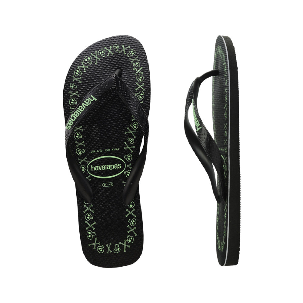 Havaianas | Toddlers Top Print Good Vibez Skull (Black/Neon Green)