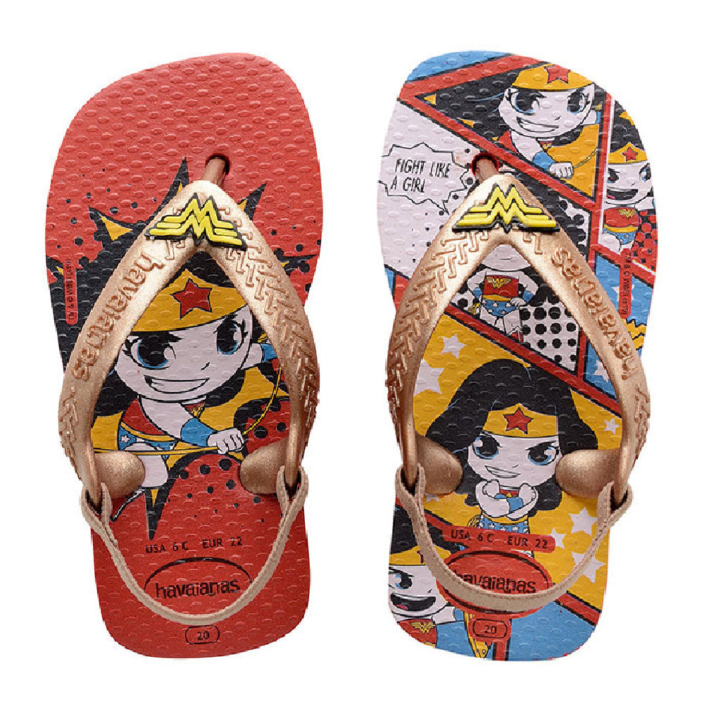 Havaianas | Infant Baby Herois (Ruby Red/Gold Matallic)