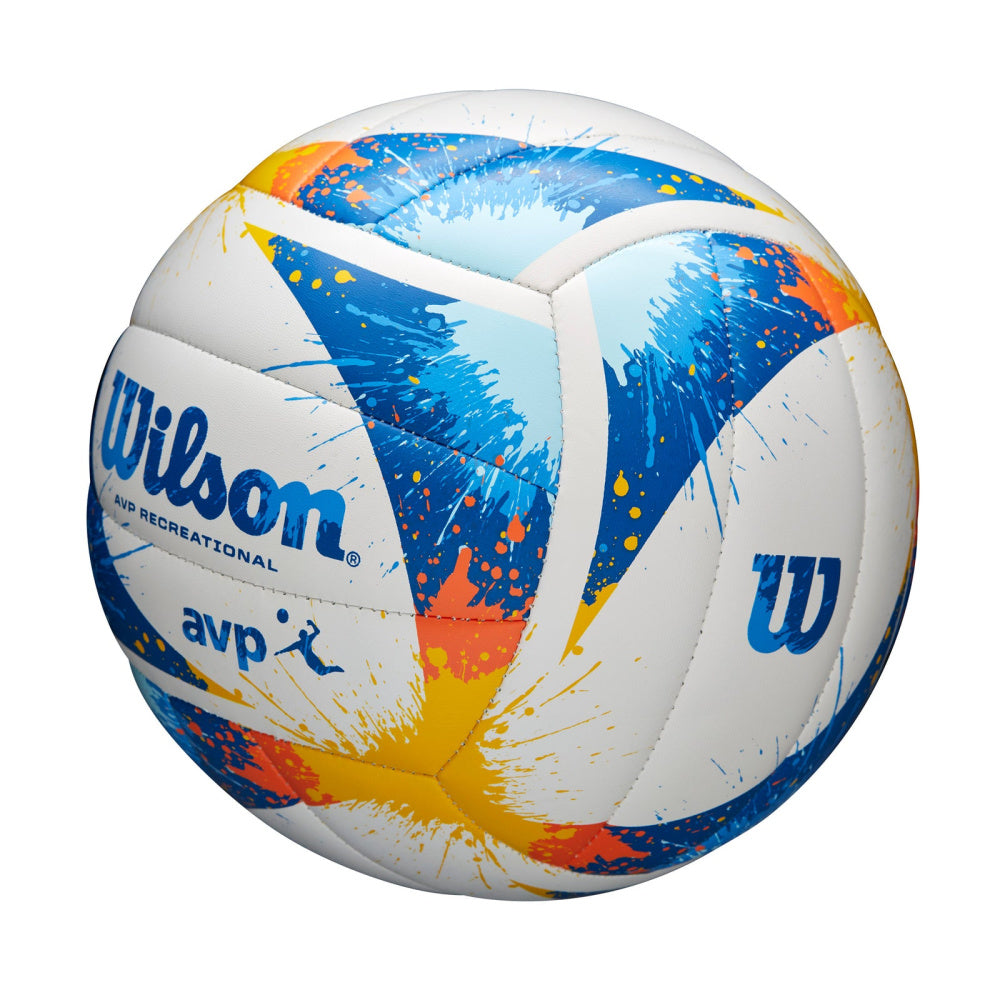 Wilson | Avp Splatter Paint Volleyball (Blue/Orange)