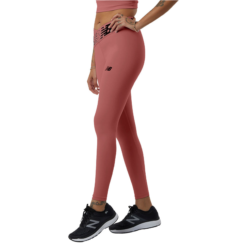 New Balance | Womens Relentless 7/8 High Rise Tight (Mineral Red)