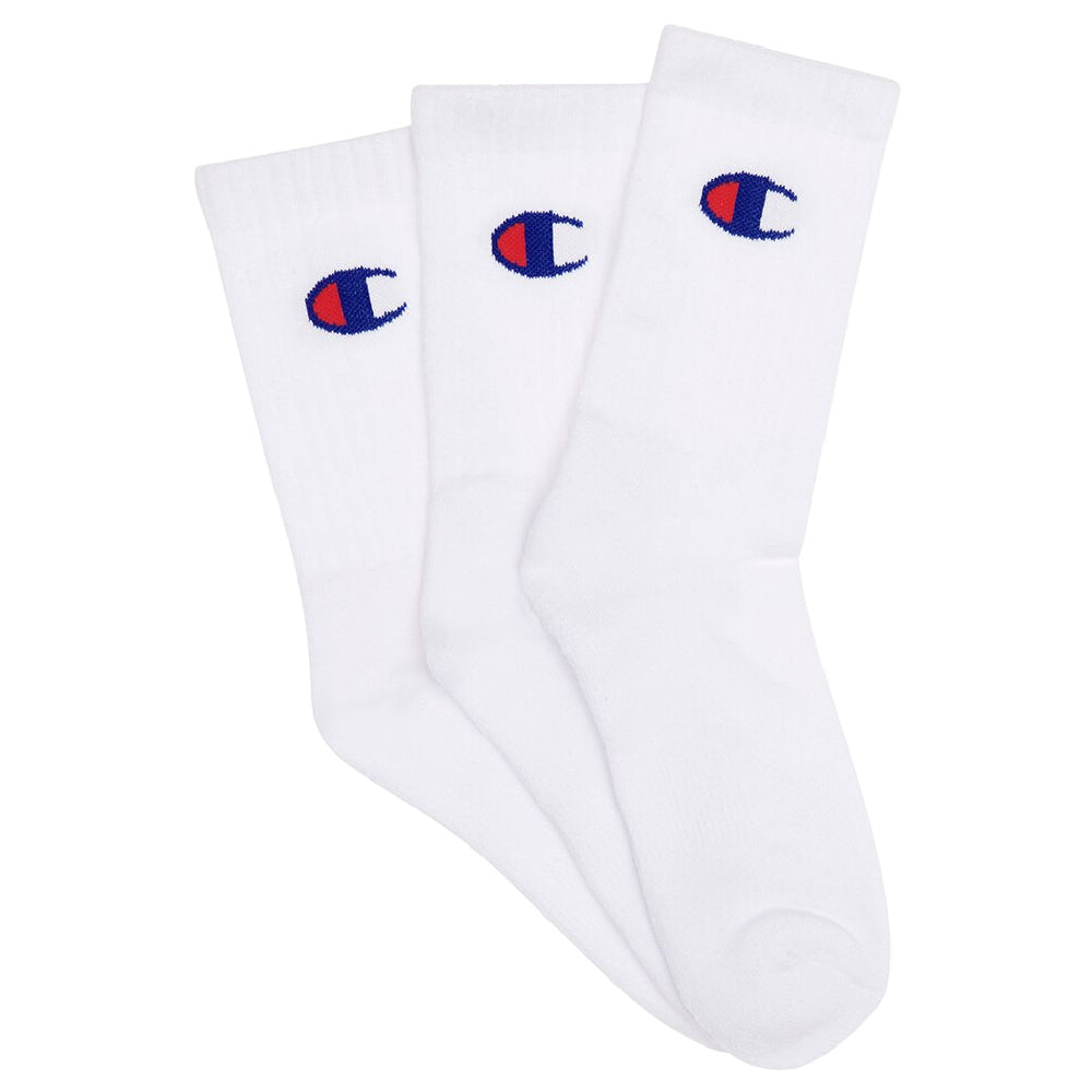 Champion | Unisex Sport Crew Sock 3 Pack (White)