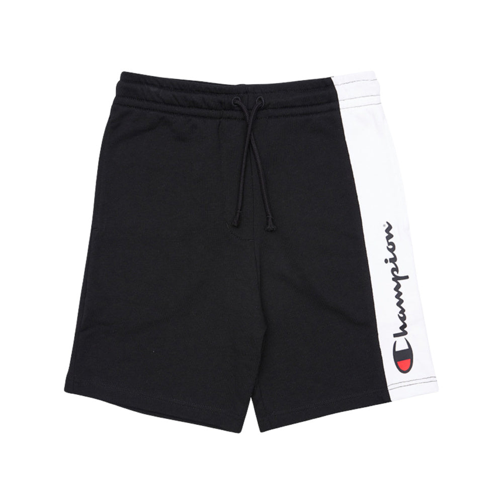 Champion | Kids French Terry Panel Short (Black/White)