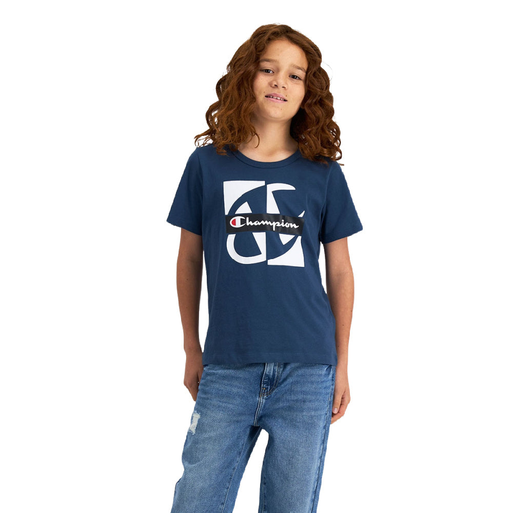 Champion | Kids Rochester Graphic Tee (Navy Seal)