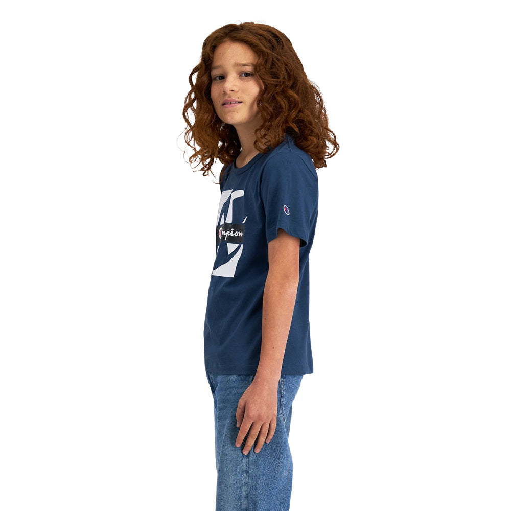 Champion | Kids Rochester Graphic Tee (Navy Seal)