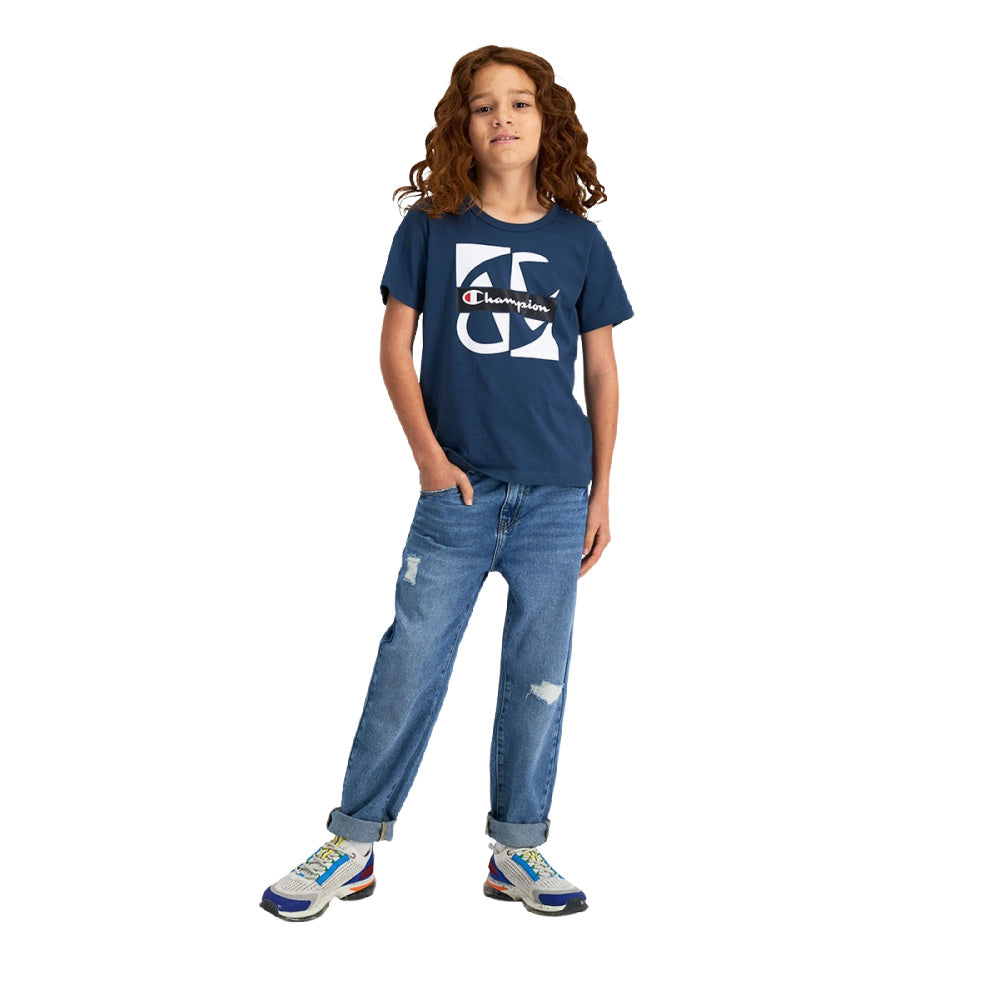 Champion | Kids Rochester Graphic Tee (Navy Seal)