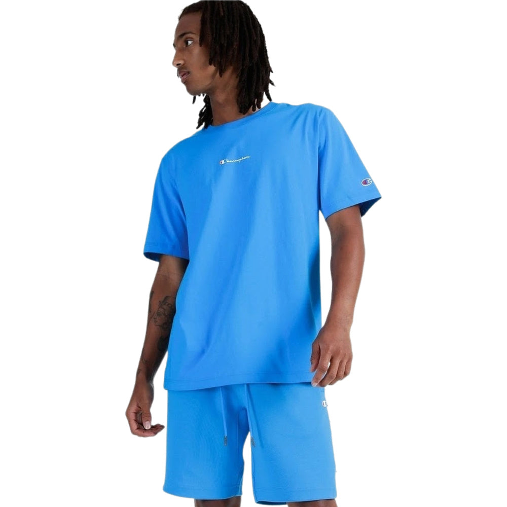 Champion Mens Rochester Tech Tee Balboa Blue Platinum Sports