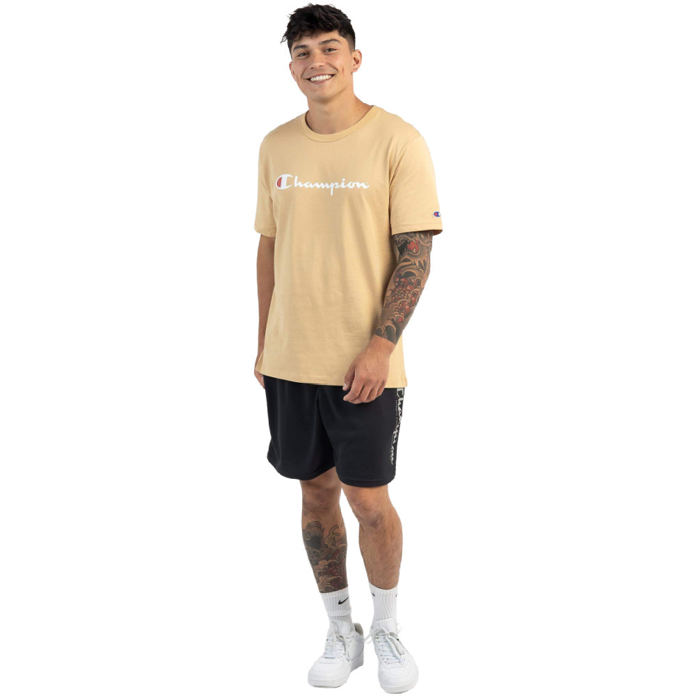 Champion | Mens Script Short Sleeve Tee (Cappuccino Time)