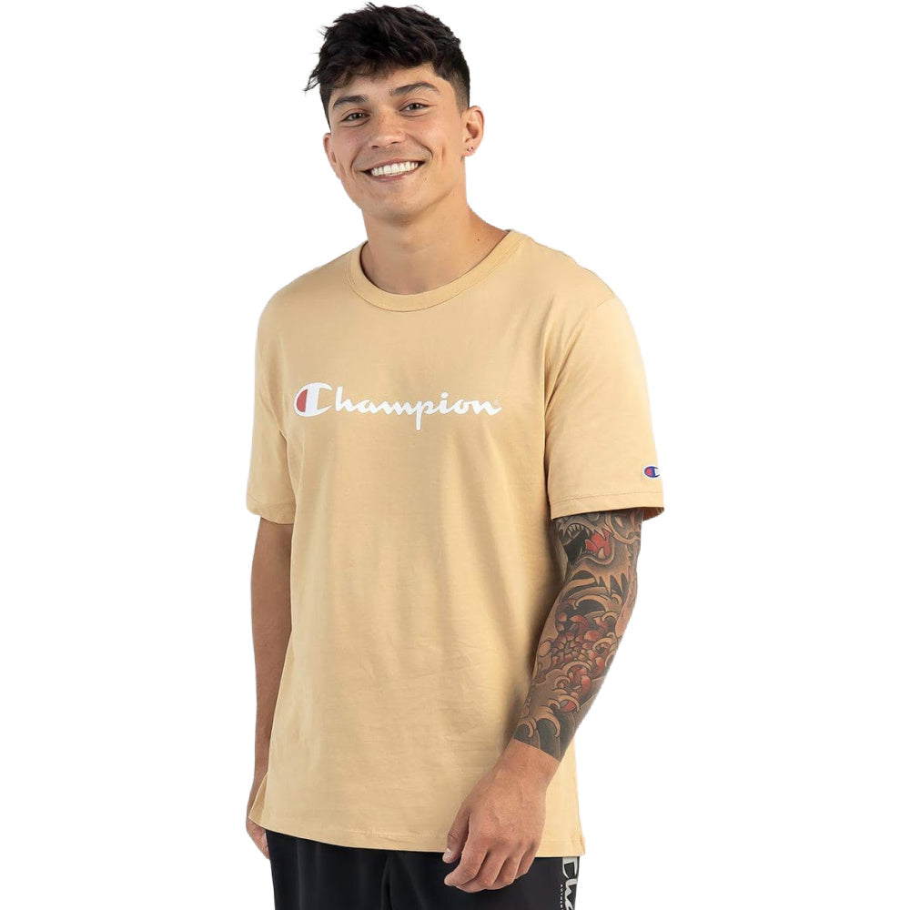 Champion | Mens Script Short Sleeve Tee (Cappuccino Time)