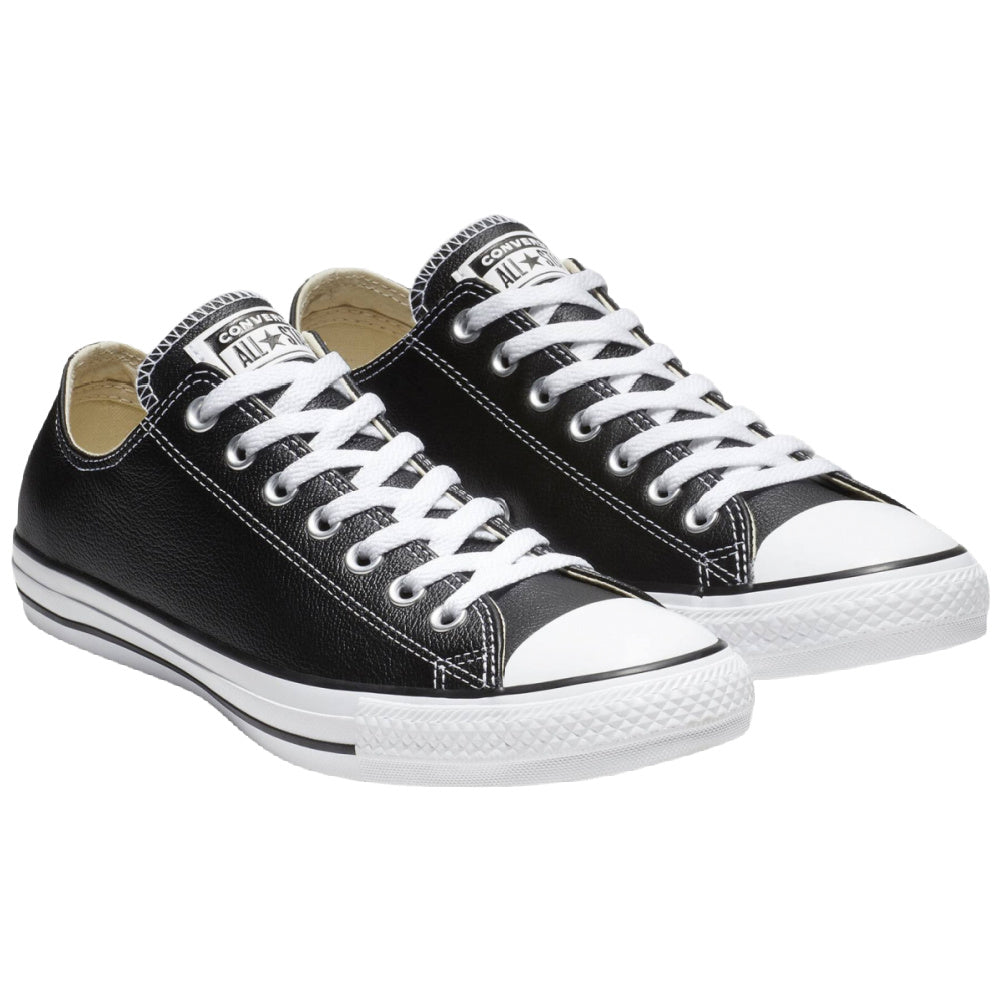 CONVERSE | UNISEX CHUCK TAYLOR ALL STAR CLASSIC LEATHER LOW (BLACK)