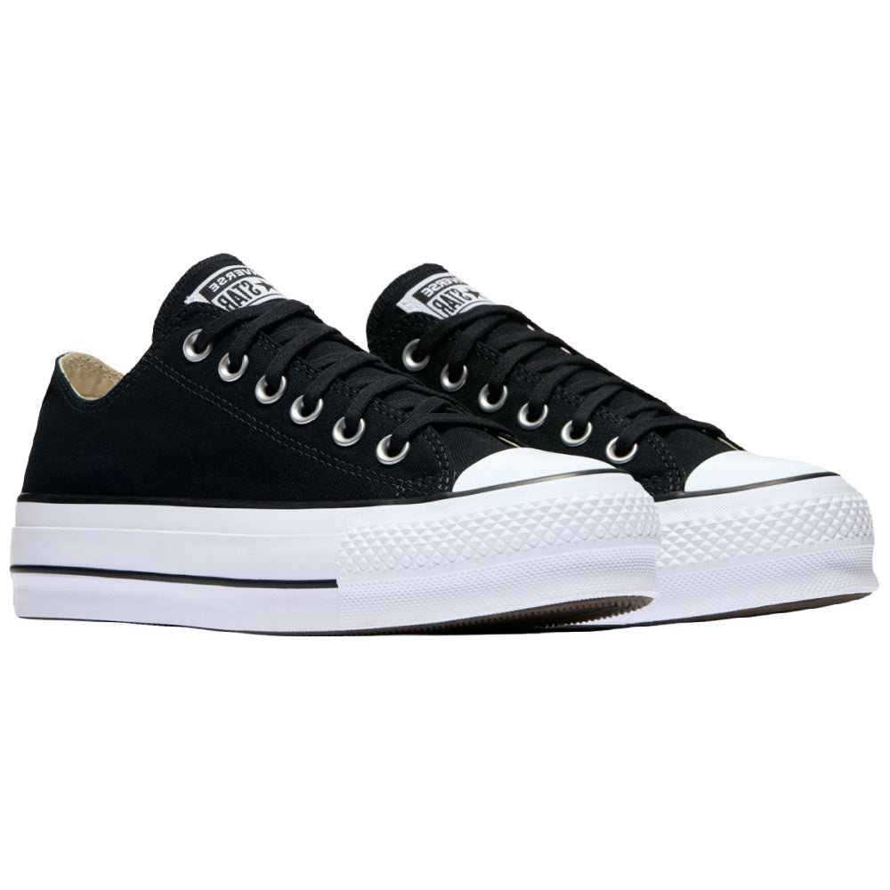 Converse | Womens Chuck Taylor All Star Canvas Lift Low (Black/White)