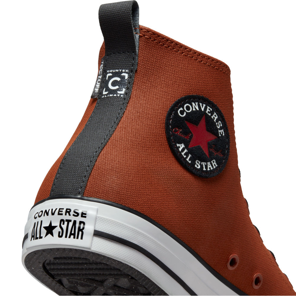 Converse | Mens Chuck Taylor All Star Tec-Tuff Water Resistant Hi (Rugged Orange/Black/Red)