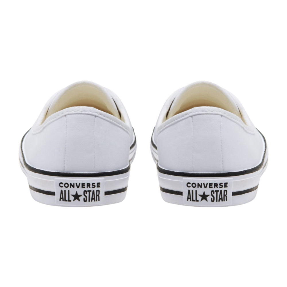 Converse | Womens Chuck Taylor All Star Ballet Lace Faux Leather Slip-On (White/Black)