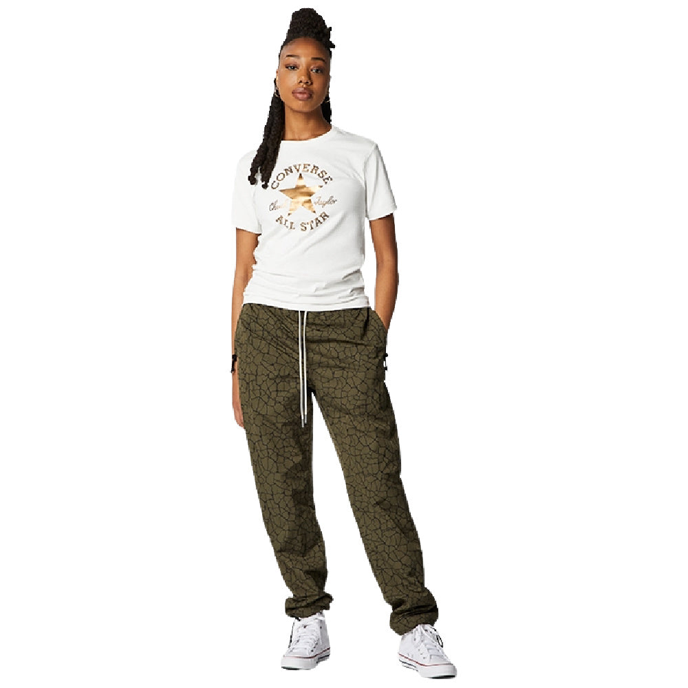 Converse | Womens Metallic Classic Chuck Patch Tee (Egret/Gold)